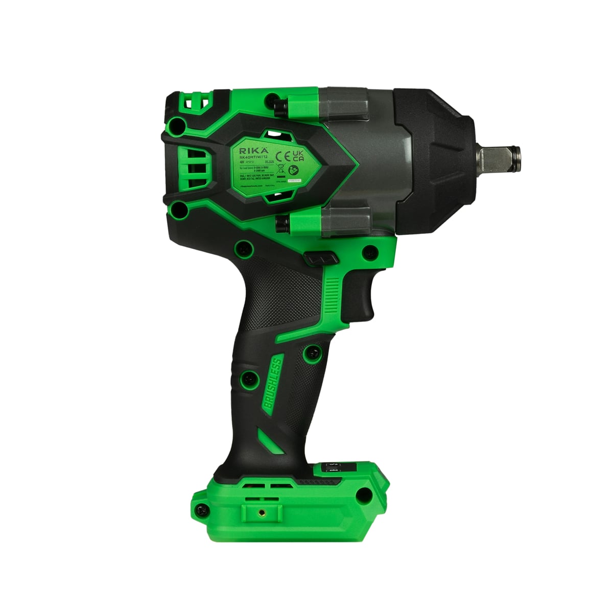 Rikä RK40 40V 1/2in Cordless Mid-Torque Impact Wrench | 1000Nm Nut-Busting Torque | Friction Ring | Brushless Motor | Body Only